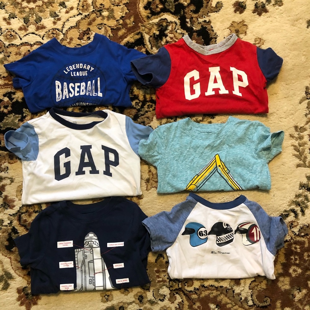 6- 2T cotton short sleeve graphic t’s